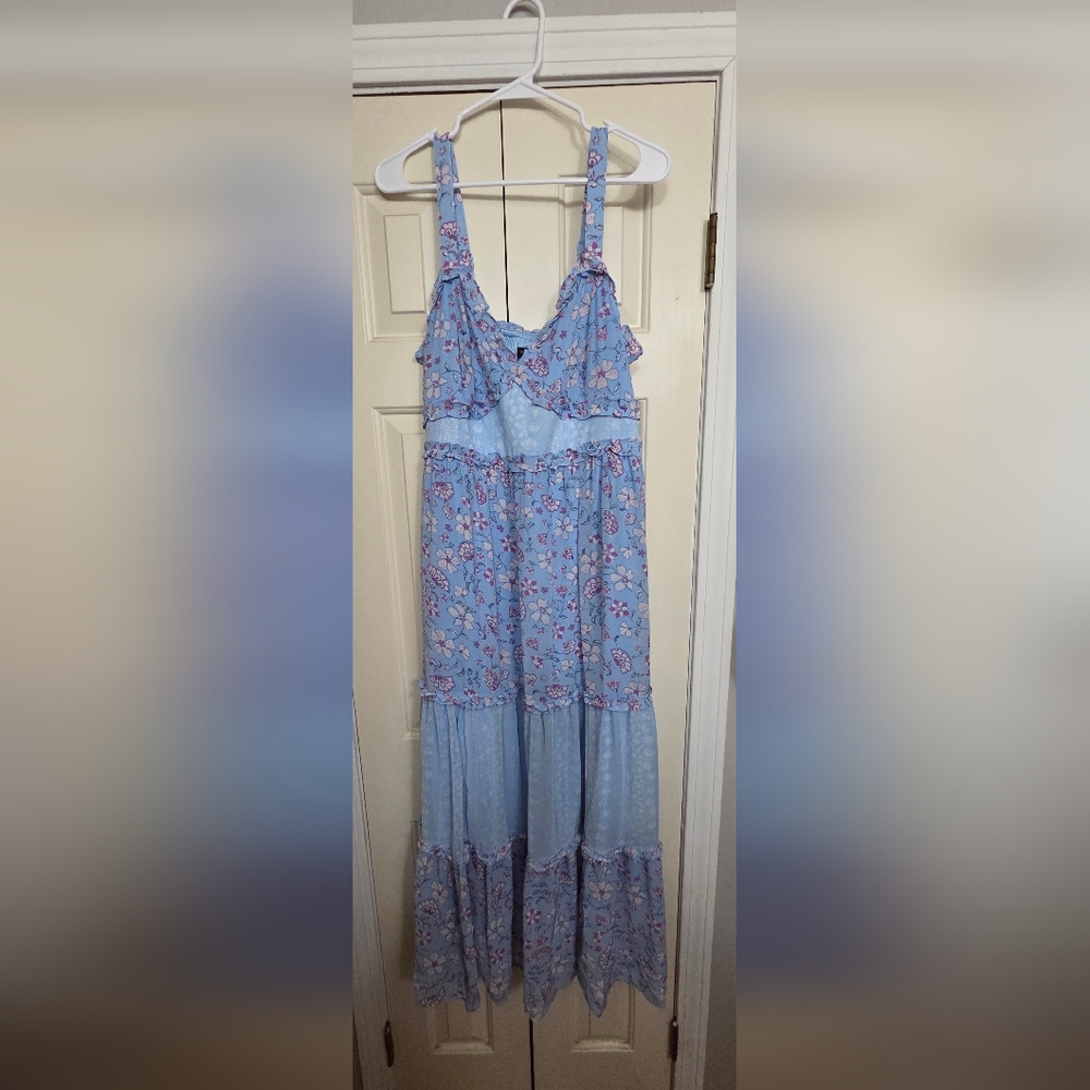 Torrid Blue Floral Maxi Dress